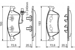 Bosch Σετ τακάκια, Δισκόφρενα - 0 986 494 200