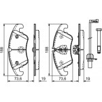 Bosch Σετ τακάκια, Δισκόφρενα - 0 986 494 201
