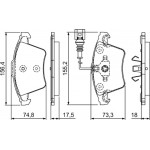 Bosch Σετ τακάκια, Δισκόφρενα - 0 986 494 203