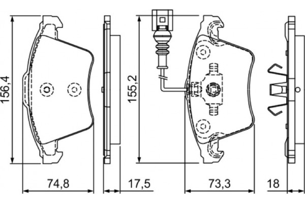 Bosch Σετ τακάκια, Δισκόφρενα - 0 986 494 203