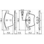 Bosch Σετ τακάκια, Δισκόφρενα - 0 986 494 203