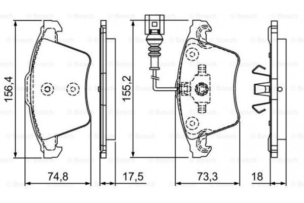 Bosch Σετ τακάκια, Δισκόφρενα - 0 986 494 203