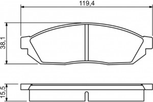 Bosch Σετ τακάκια, Δισκόφρενα - 0 986 494 208