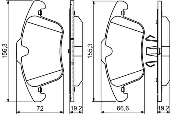 Bosch Σετ τακάκια, Δισκόφρενα - 0 986 494 209