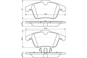 Bosch Σετ τακάκια, Δισκόφρενα - 0 986 494 209