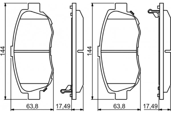 Bosch Σετ τακάκια, Δισκόφρενα - 0 986 494 211