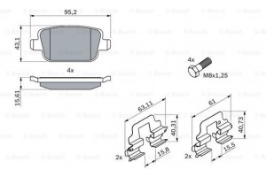Bosch Σετ τακάκια, Δισκόφρενα - 0 986 494 214