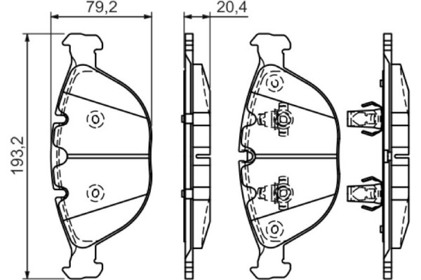 Bosch Σετ τακάκια, Δισκόφρενα - 0 986 494 217