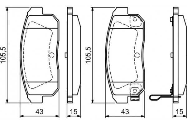Bosch Σετ τακάκια, Δισκόφρενα - 0 986 494 223
