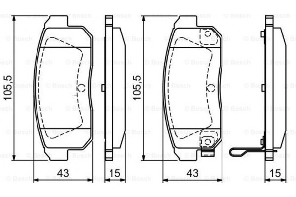 Bosch Σετ τακάκια, Δισκόφρενα - 0 986 494 223