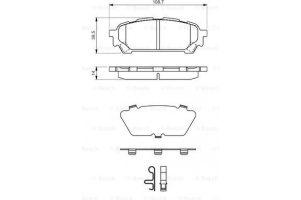 Bosch Σετ τακάκια, Δισκόφρενα - 0 986 494 232