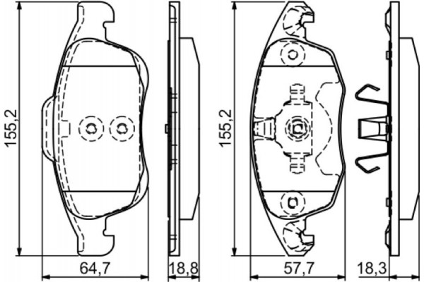 Bosch Σετ τακάκια, Δισκόφρενα - 0 986 494 235