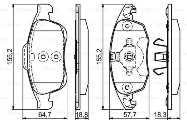 Bosch Σετ τακάκια, Δισκόφρενα - 0 986 494 235