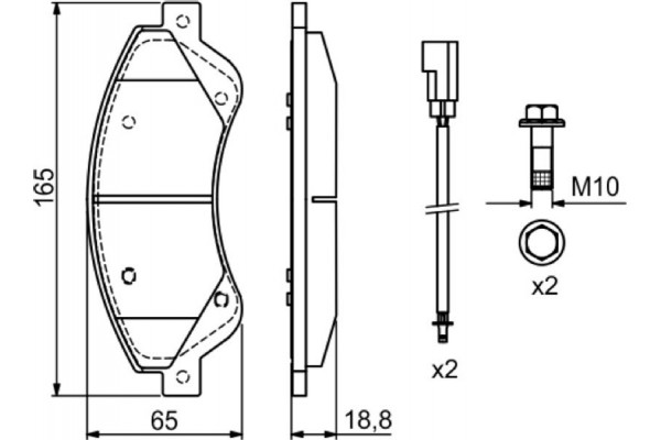 Bosch Σετ τακάκια, Δισκόφρενα - 0 986 494 236