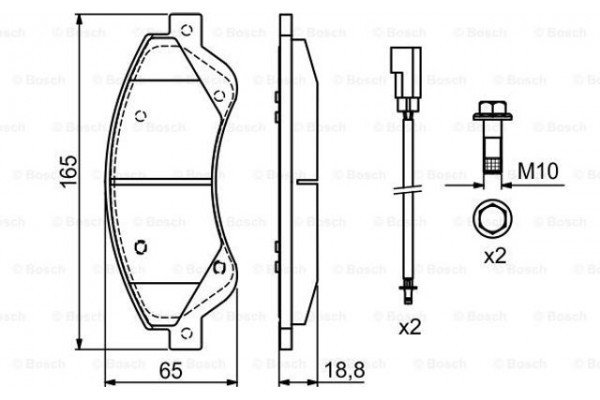 Bosch Σετ τακάκια, Δισκόφρενα - 0 986 494 236