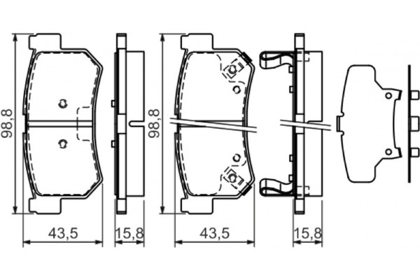 Bosch Σετ τακάκια, Δισκόφρενα - 0 986 494 237