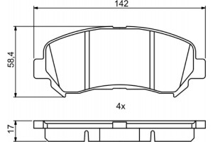 Bosch Σετ τακάκια, Δισκόφρενα - 0 986 494 244