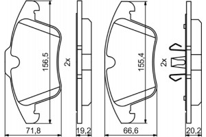 Bosch Σετ τακάκια, Δισκόφρενα - 0 986 494 246