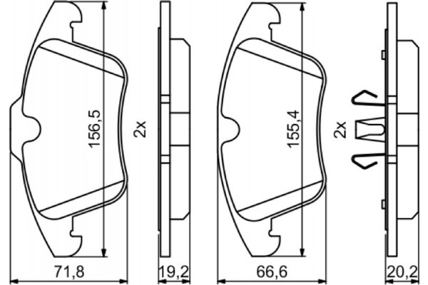 Bosch Σετ τακάκια, Δισκόφρενα - 0 986 494 246