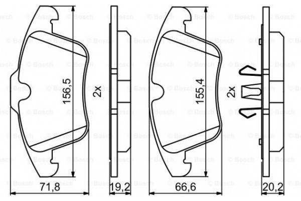 Bosch Σετ τακάκια, Δισκόφρενα - 0 986 494 246