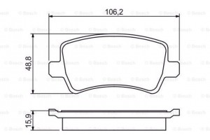 Bosch Σετ τακάκια, Δισκόφρενα - 0 986 494 248