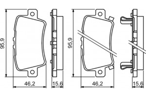 Bosch Σετ τακάκια, Δισκόφρενα - 0 986 494 249