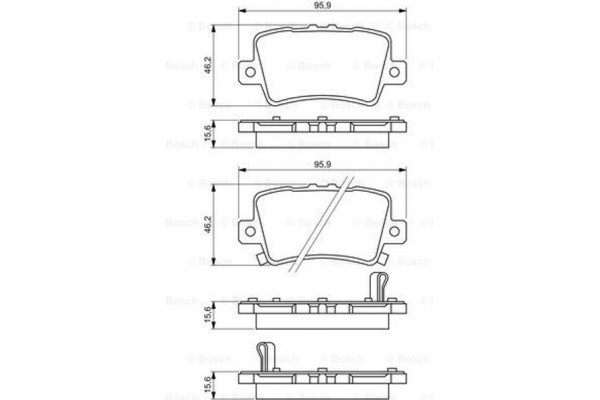 Bosch Σετ τακάκια, Δισκόφρενα - 0 986 494 249