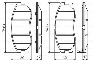 Bosch Σετ τακάκια, Δισκόφρενα - 0 986 494 250