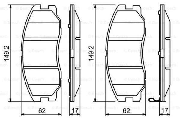 Bosch Σετ τακάκια, Δισκόφρενα - 0 986 494 250