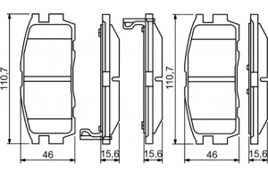 Bosch Σετ τακάκια, Δισκόφρενα - 0 986 494 251