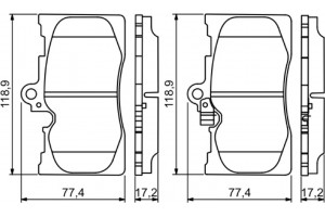 Bosch Σετ τακάκια, Δισκόφρενα - 0 986 494 252