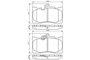 Bosch Σετ τακάκια, Δισκόφρενα - 0 986 494 252