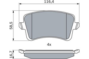 Bosch Σετ τακάκια, Δισκόφρενα - 0 986 494 254