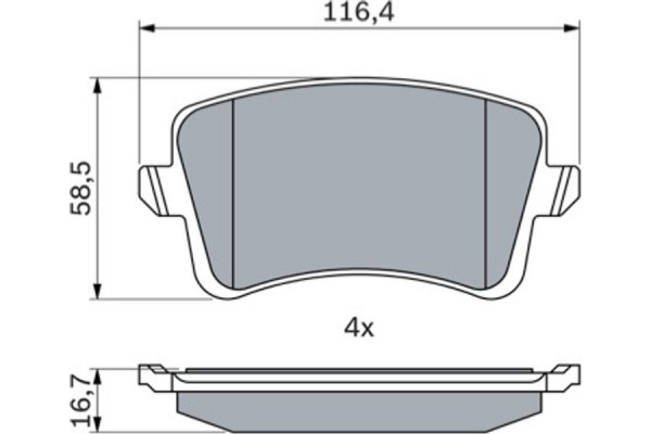 Bosch Σετ τακάκια, Δισκόφρενα - 0 986 494 254