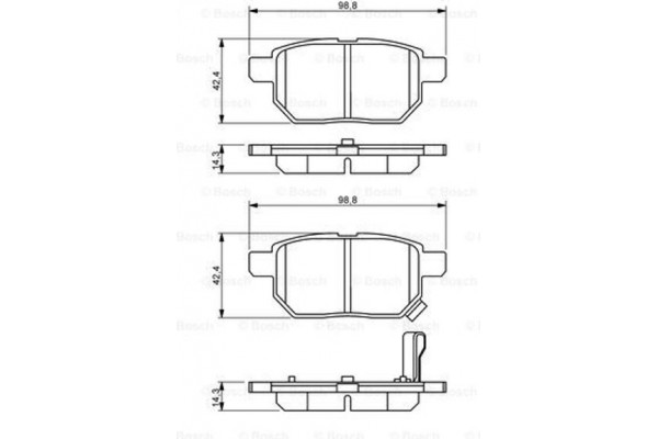 Bosch Σετ τακάκια, Δισκόφρενα - 0 986 494 255