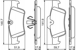 Bosch Σετ τακάκια, Δισκόφρενα - 0 986 494 256
