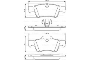Bosch Σετ τακάκια, Δισκόφρενα - 0 986 494 256
