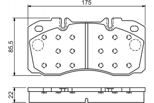 Bosch Σετ τακάκια, Δισκόφρενα - 0 986 494 257