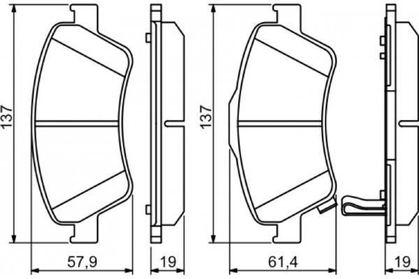 Bosch Σετ τακάκια, Δισκόφρενα - 0 986 494 260 Bosch Σετ τακάκια, Δισκόφρενα - 0 986 494 260