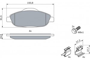 Bosch Σετ τακάκια, Δισκόφρενα - 0 986 494 261