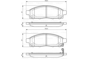 Bosch Σετ τακάκια, Δισκόφρενα - 0 986 494 268