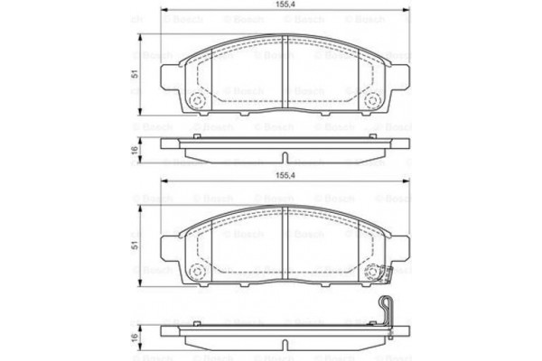 Bosch Σετ τακάκια, Δισκόφρενα - 0 986 494 268