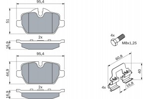 Bosch Σετ τακάκια, Δισκόφρενα - 0 986 494 269