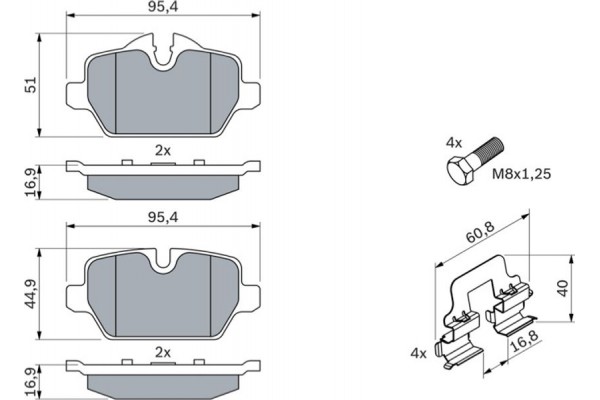 Bosch Σετ τακάκια, Δισκόφρενα - 0 986 494 269