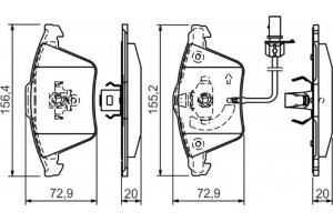 Bosch Σετ τακάκια, Δισκόφρενα - 0 986 494 271