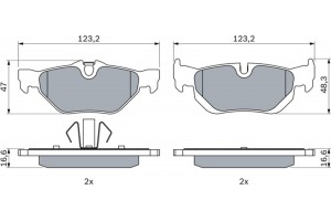 Bosch Σετ τακάκια, Δισκόφρενα - 0 986 494 272