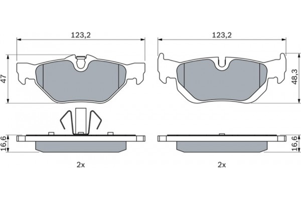 Bosch Σετ τακάκια, Δισκόφρενα - 0 986 494 272