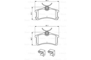 Bosch Σετ τακάκια, Δισκόφρενα - 0 986 494 274