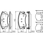 Bosch Σετ τακάκια, Δισκόφρενα - 0 986 494 275