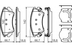 Bosch Σετ τακάκια, Δισκόφρενα - 0 986 494 275